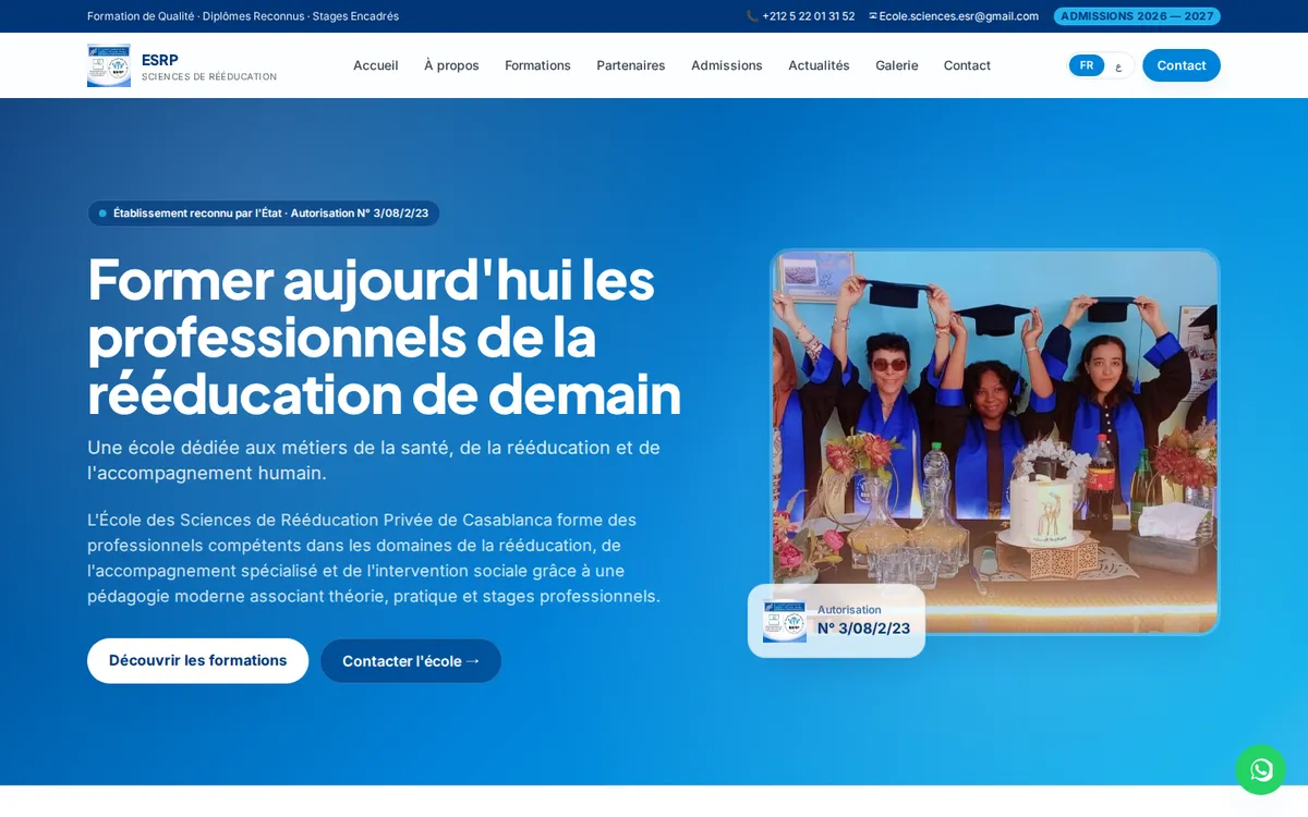 Aperçu du projet ESRP Casablanca